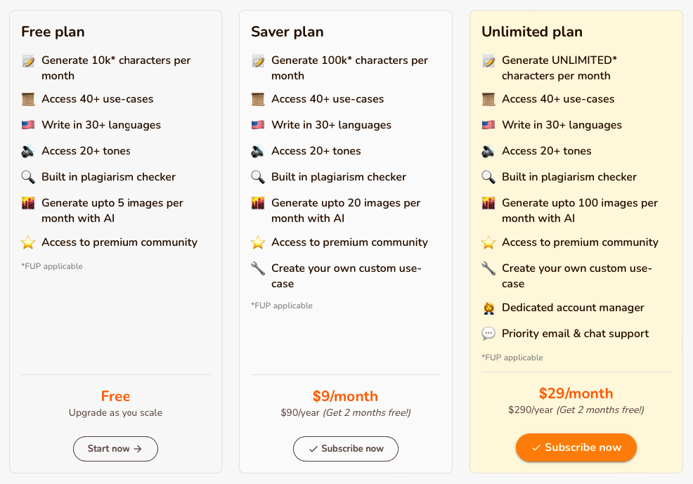 Rytr Pricing